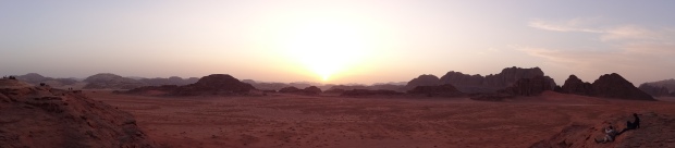 Wadi Rum desert sunset